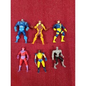 Vintage 1994 Marvel 2.75" Die Cast Heavy Metal Heroes Figures Lot of 5 Toy Biz